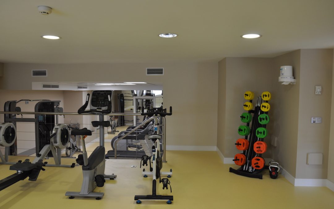 Gimnasio para Hotel Meliá con suelo de caucho Nora