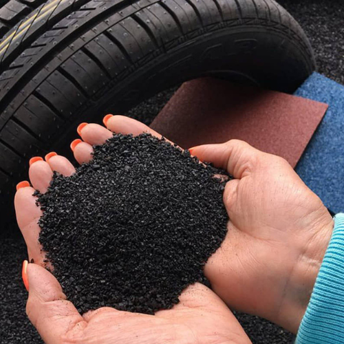 Material reciclado para hacer suelos o pavimentos